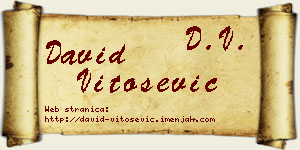 David Vitošević vizit kartica